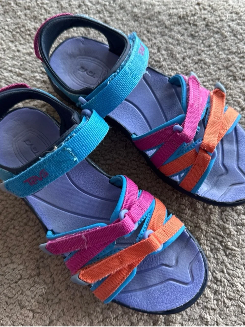 Teva Kids Vibrant Pink, Orange & Blue Sport Sandals